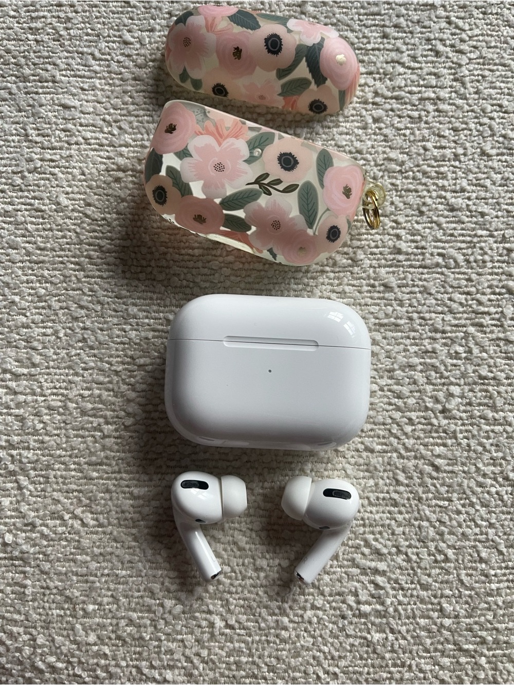 Apple White AirPods Pro Wireless Earbuds with Case, rifle paper co. Protector